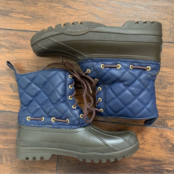 Sperry | Navy Quilted Duck Boots size 8 - Picture 1 of 8